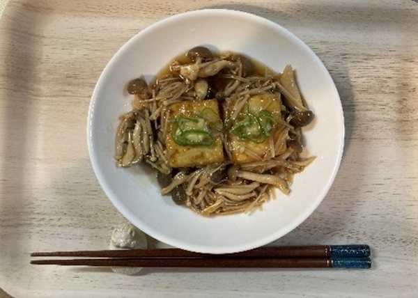 揚げ出し豆腐のきのこあんかけ